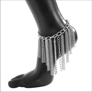 LAST 2 SETS BODY JEWELRY SILVER DANGLE ANKLE RAVE CLUB BRACELET SET